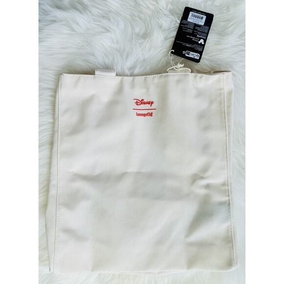 *NEW EXCLUSIVE* Loungefly Mickey and Friends Picnic Canvas Tote Bag - Picture 2 of 4